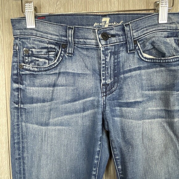 SEVEN FOR ALL MANKIND 7FAMK Roxanne Skinny Medium Wash Denim Jeans Womens Sz 24 - Picture 2 of 9